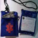 Medical Alert Wallets, Neck Wallet with 1 zipper, good for medicines & supplies