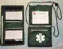 Medical Alert Wallets, Bi-fold Neck Wallet, great for medicines, money, lipstick, etc.