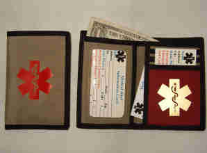 Medical Alert Wallets, Trravel Lite Wallet