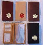 Medical Alert Walelts, Deluxe Checkbook wallet, 4 colors to choose from