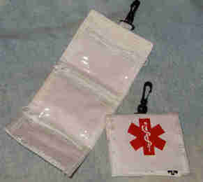Medical Alert Wallets, Tri Fold Medicine wallet image, white color shown